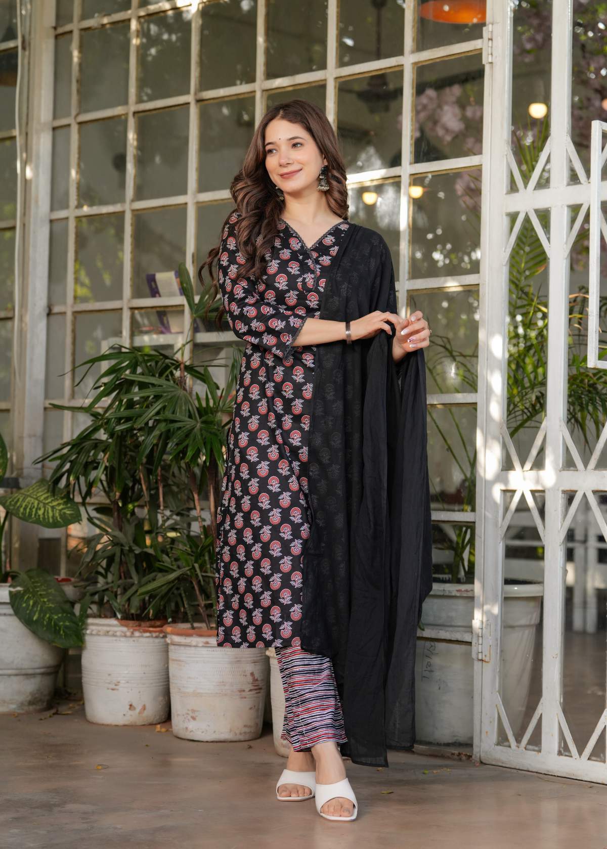 Printed Pure Cotton Kurta Set