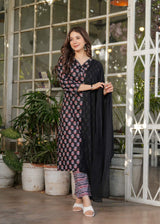 Printed Pure Cotton Kurta Set