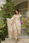 Embroidared Beads Viscose Assam Silk Kurta Set