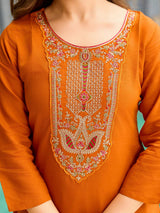 Embroidared Rayon Kurta Set