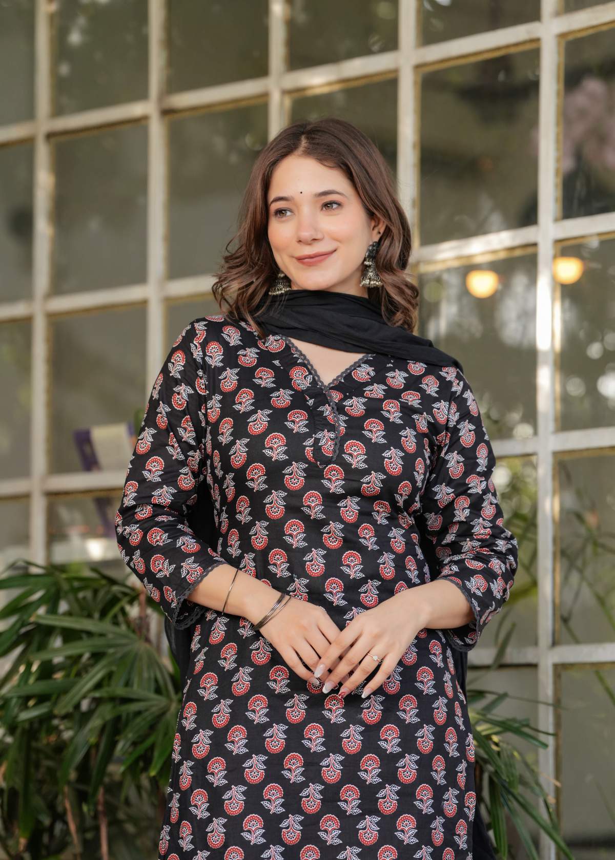 Printed Pure Cotton Kurta Set