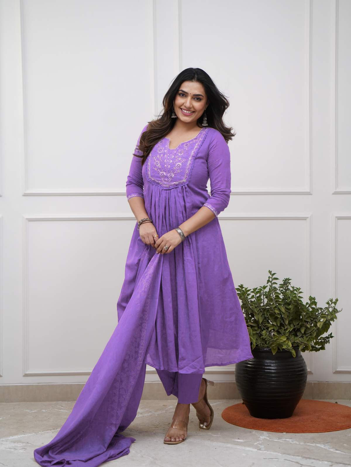 Embroidared Cottan Printed Kurta Set