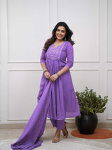 Embroidared Cottan Printed Kurta Set