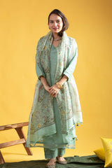 Embroidery Viscose Chanderi Kurta Set