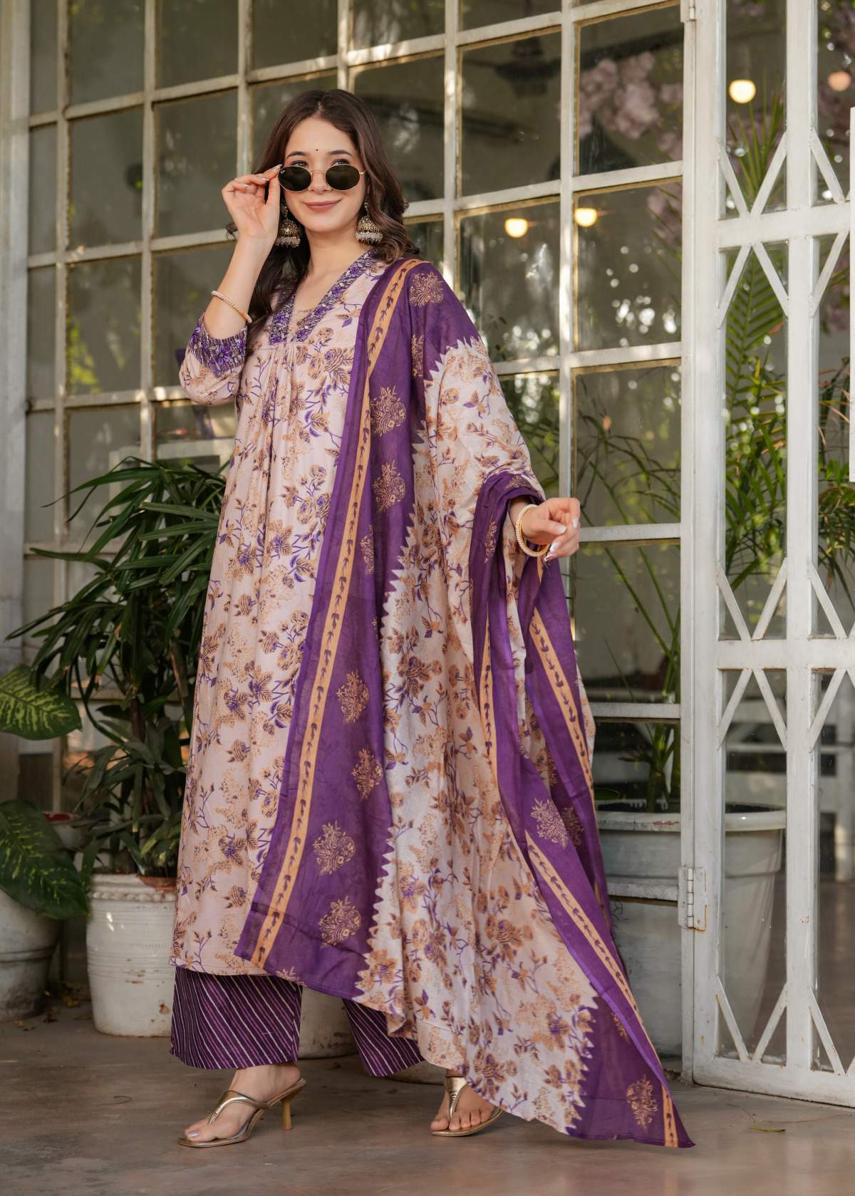 Printed Pure Cotton Kurta Set