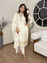 Embroidared Viscose Silk Kurta Set