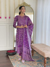Hand Mirrored Franch Crepe Kurta Set