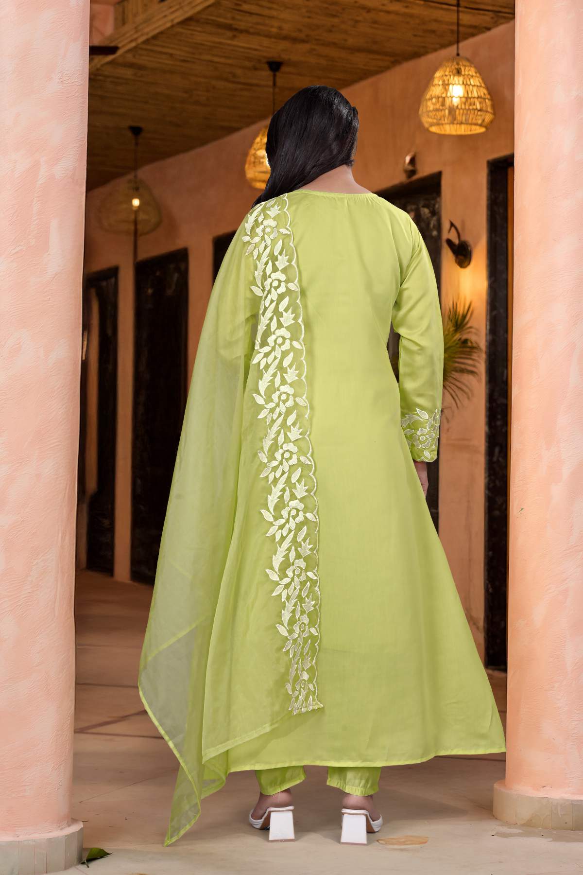 Embroidared Chanderi Silk Kurta Set