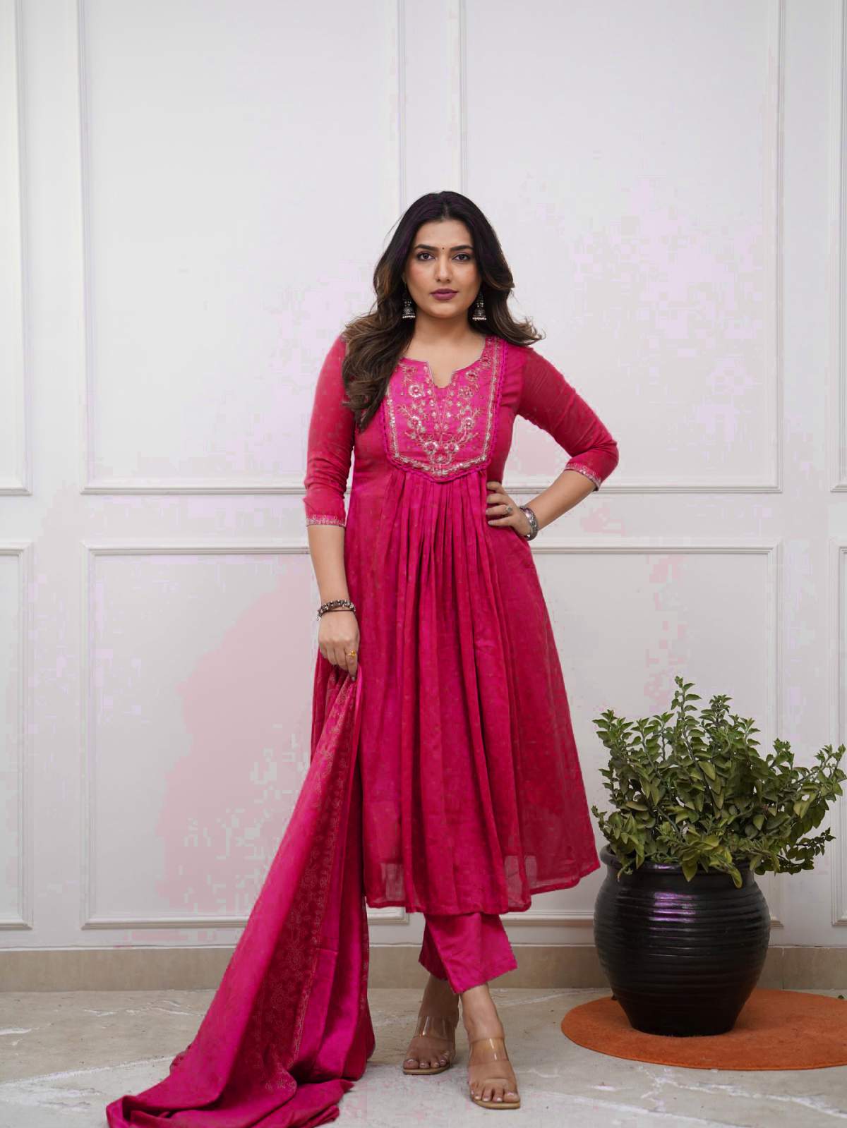 Embroidared Cottan Printed Kurta Set