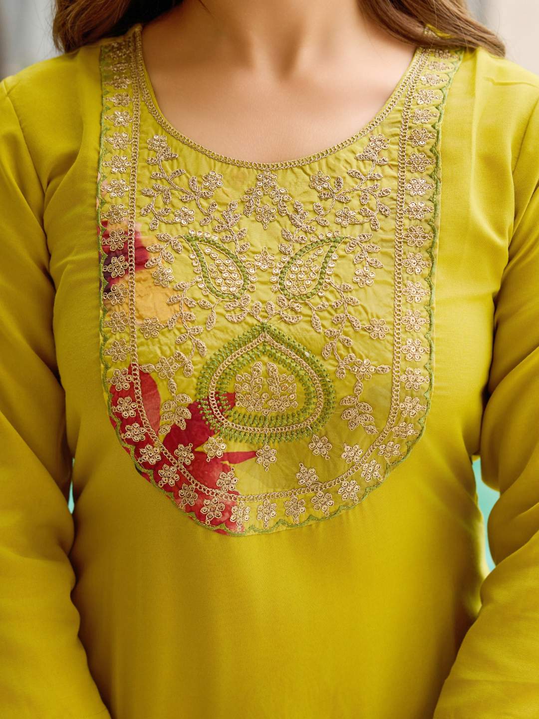 Embroidared Rayon Kurta Set