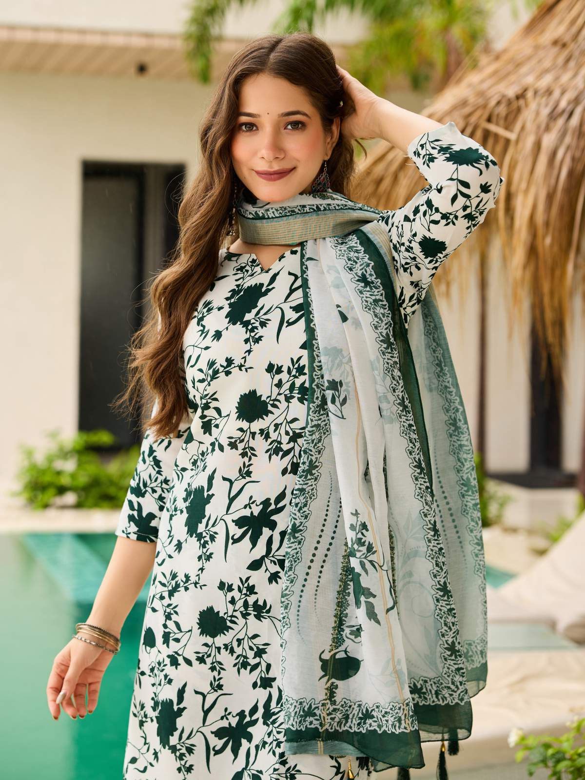 Embroidared Silk Blend Kurta Set
