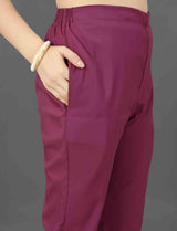 Embroidery & Mirror Work Cottan Blend Kurta Set