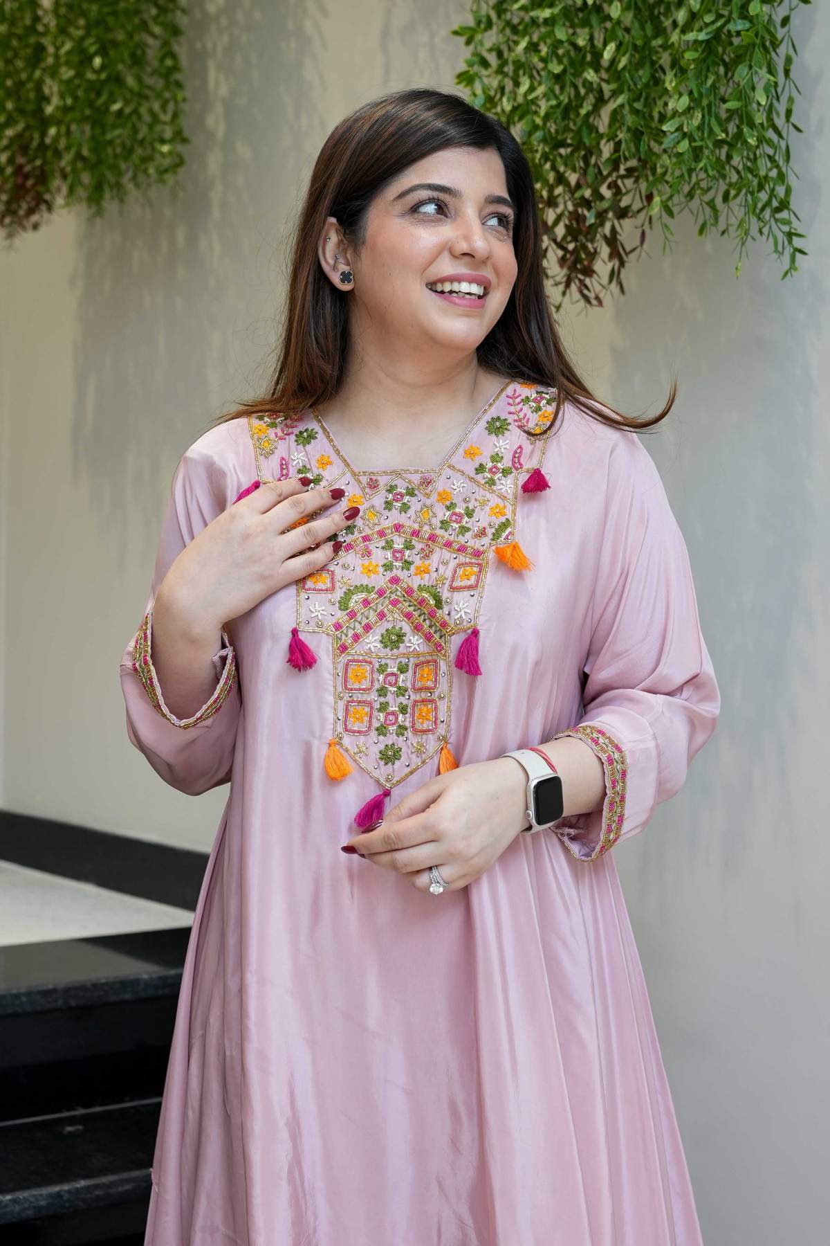 Embroidery French Crepe Kurta Set