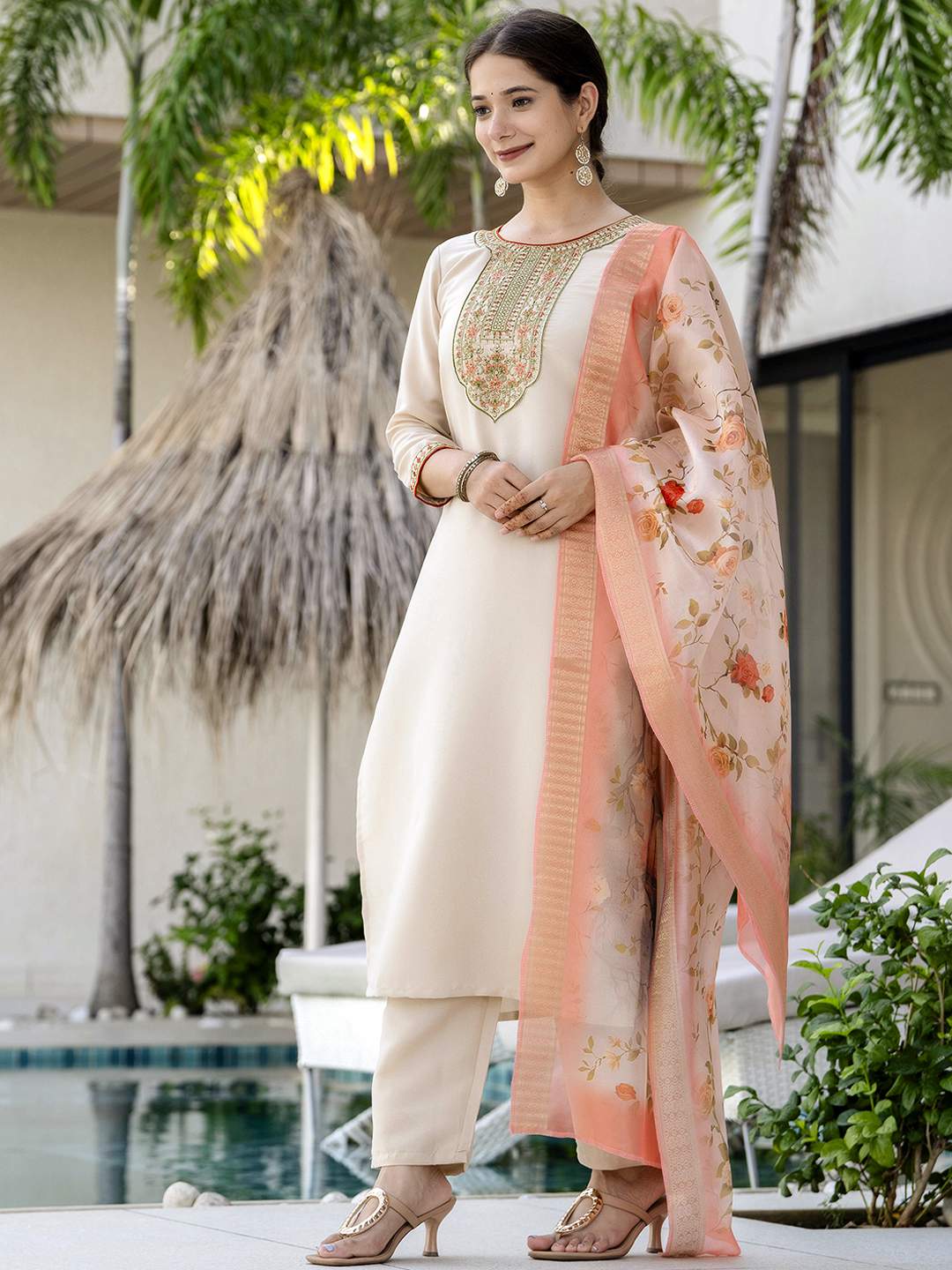 Embroidared Rayon Kurta Set