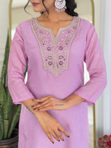 Embroidery Rayon Kurta Set
