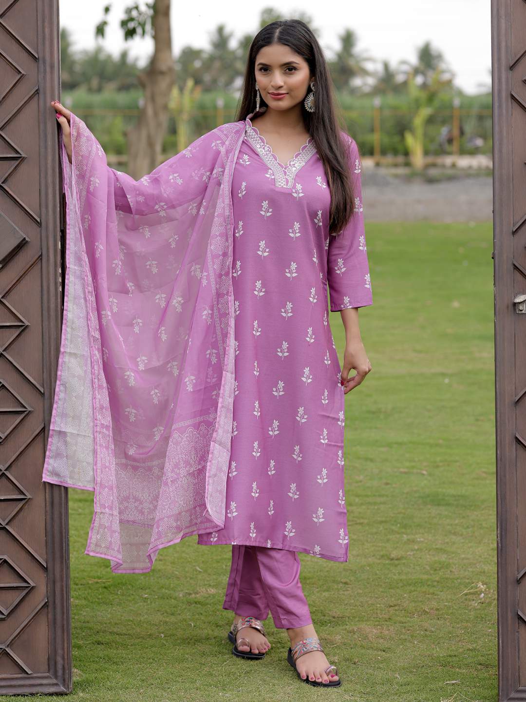 Embroidared Rayon Kurta Set