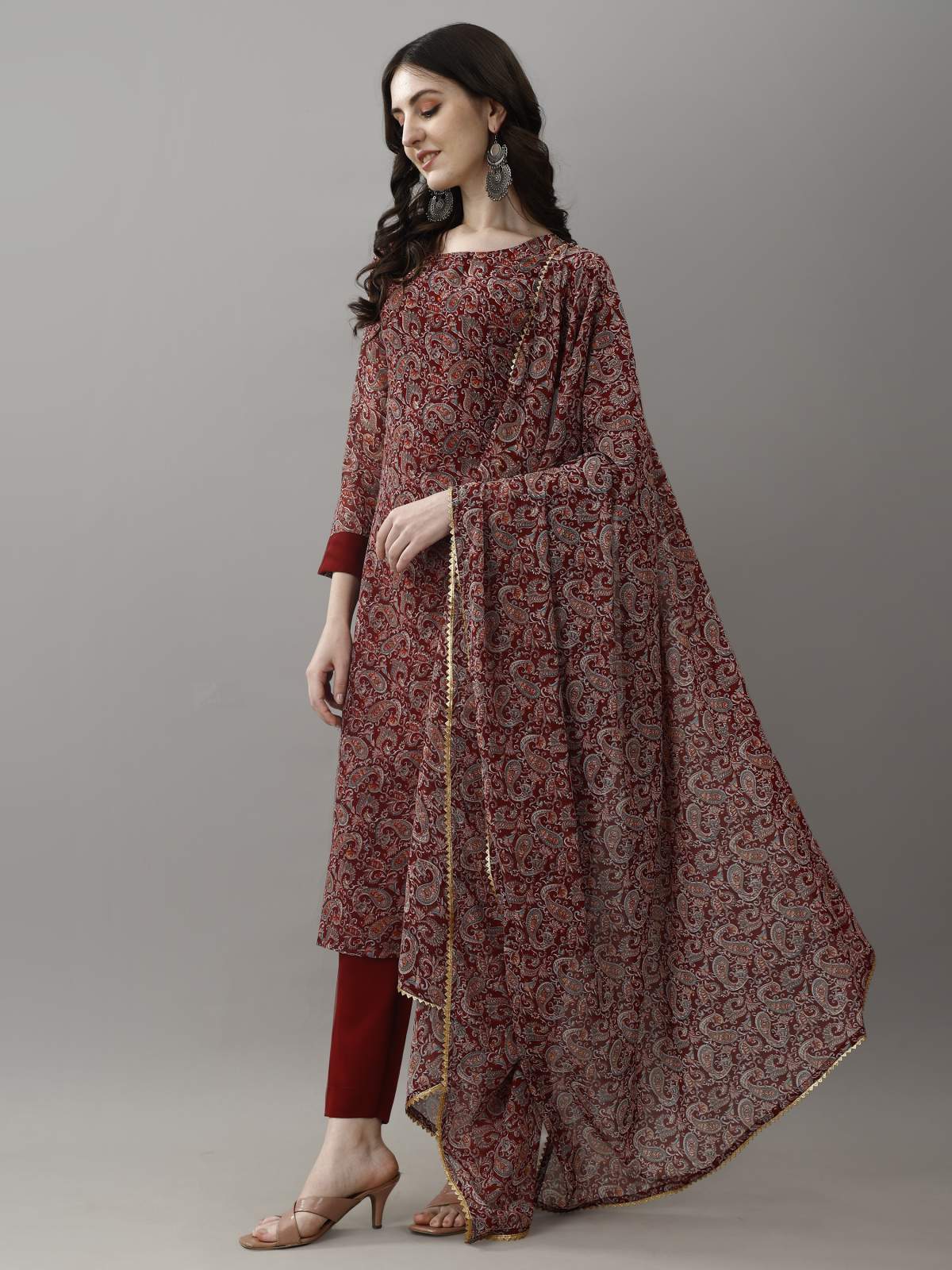 Embroidared Faux Georgette Kurta Set