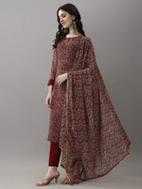 Embroidared Faux Georgette Kurta Set