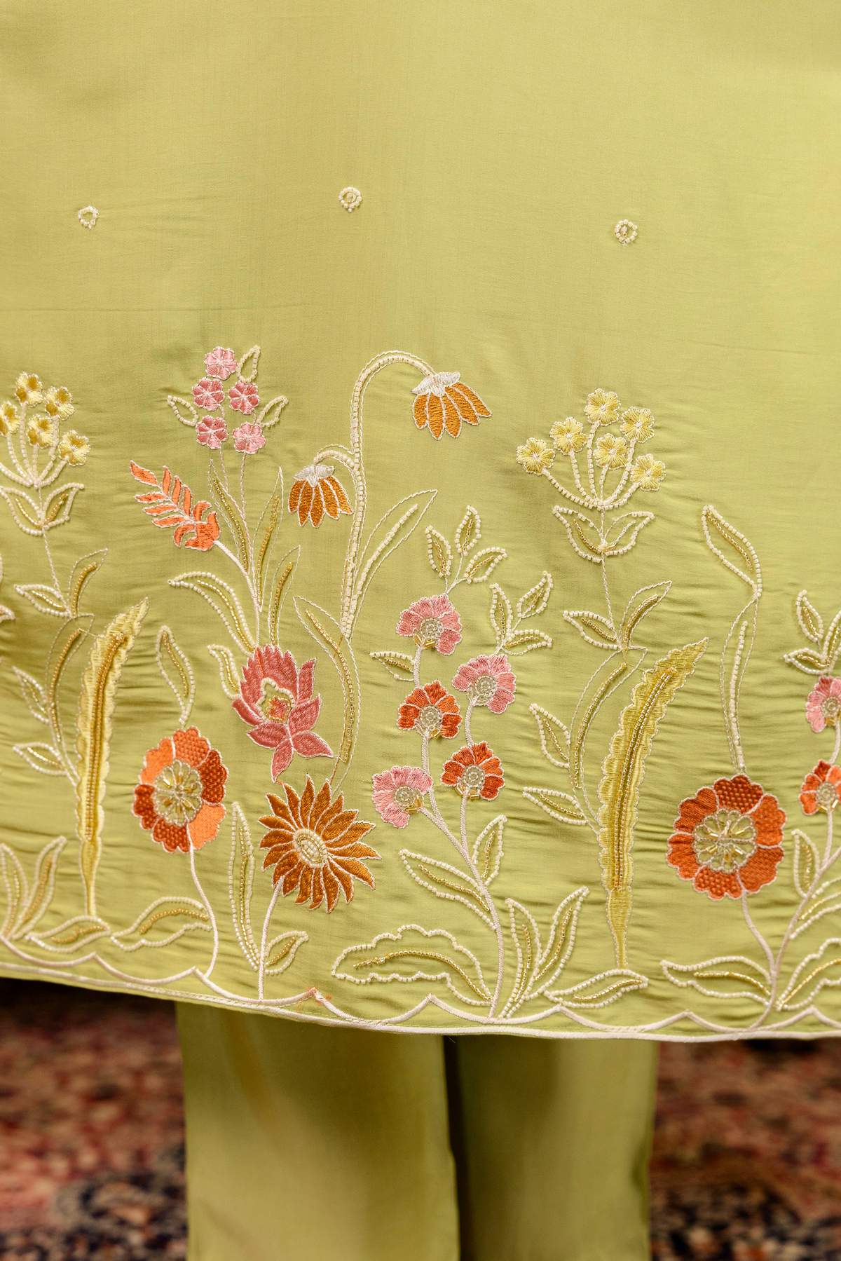 Embroidared Beads Viscose Simer Kurta Set