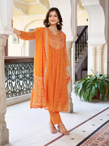 Embroidared Cottan Printed Kurta Set