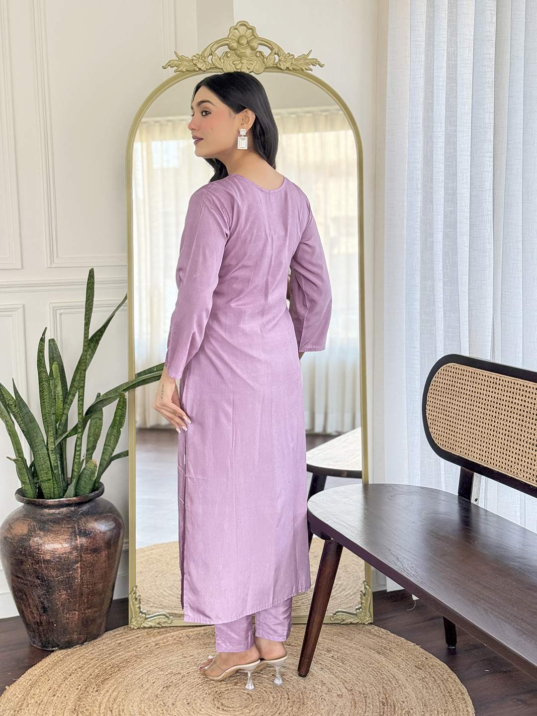Embroidery Rayon Kurta Set