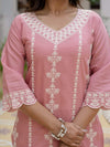 Embroidery Roman Silk With Cotton Lining Kurta Set