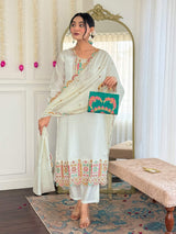 Embroidery Viscose Chanderi Kurta Set