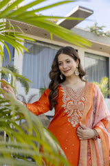 Embroidared Jacquard Butti Kurta Set