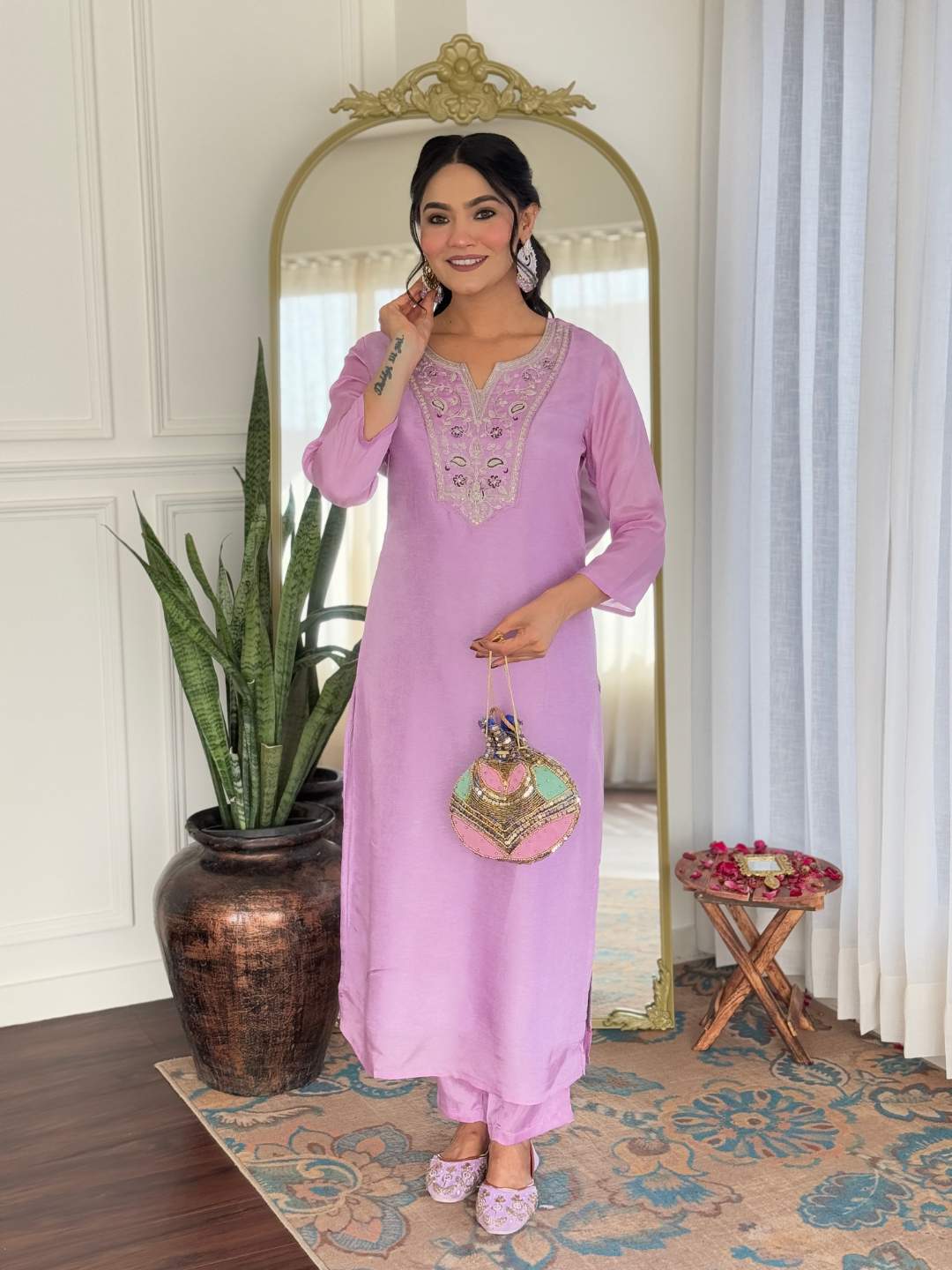 Embroidery Rayon Kurta Set