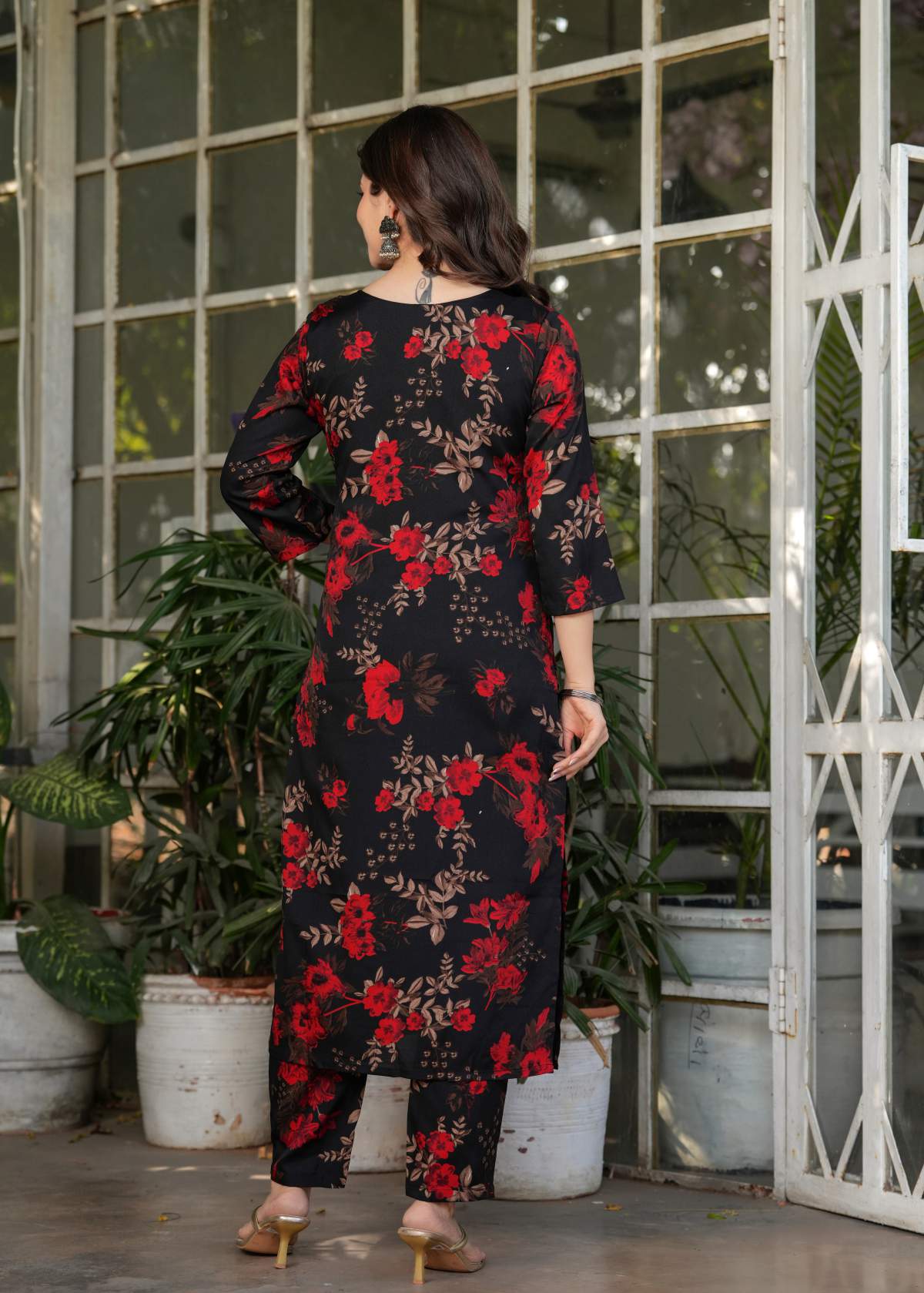 Printed Silk Blend Kurta Set