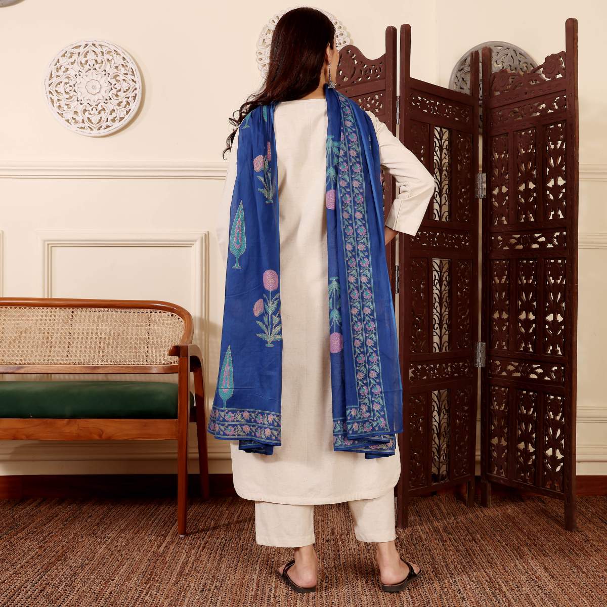 Embroidared Chanderi Silk Kurta Set