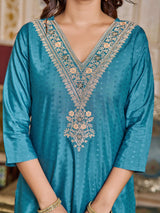 Heavy Embroidered Viscose Rayon Kurta Set