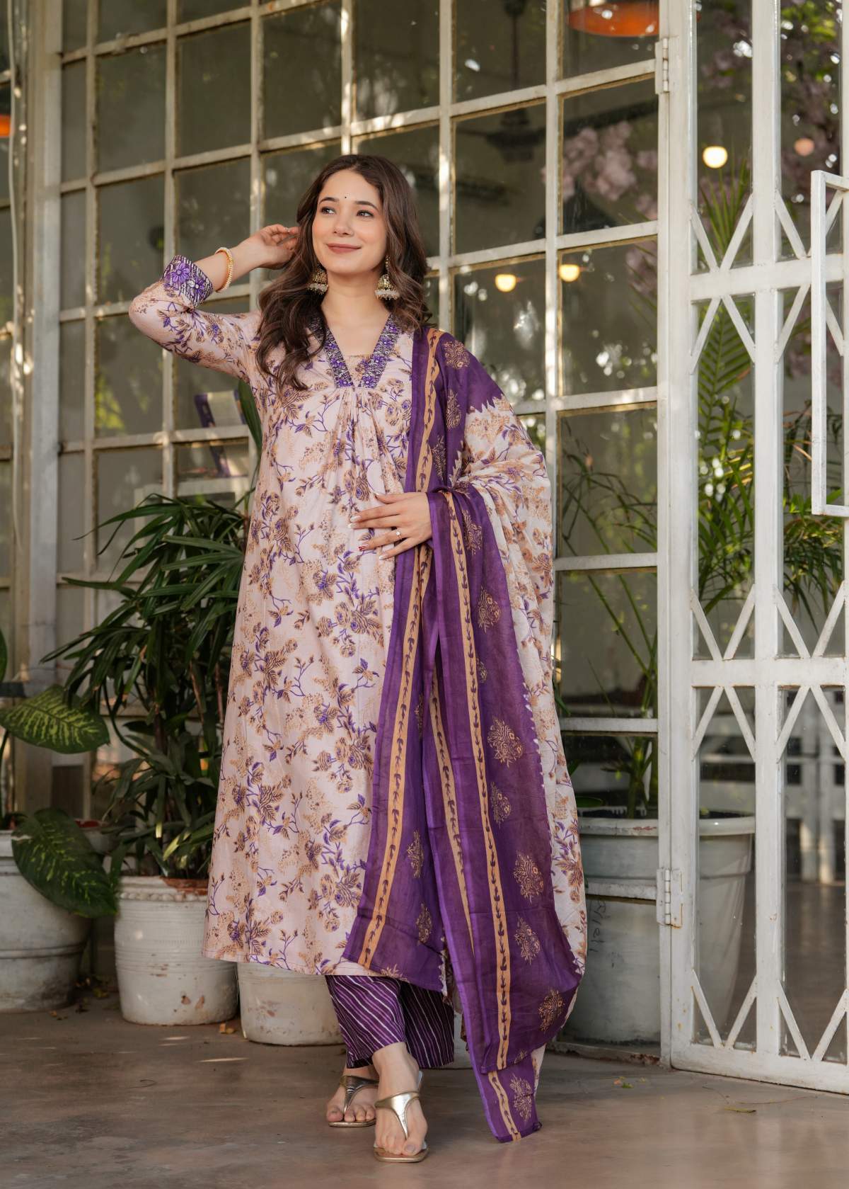 Printed Pure Cotton Kurta Set