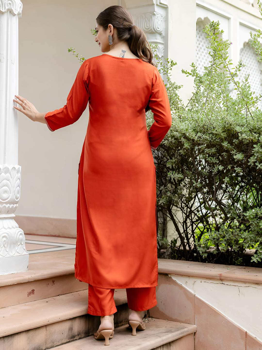 Embroidared Viscose Rayon Kurta Set