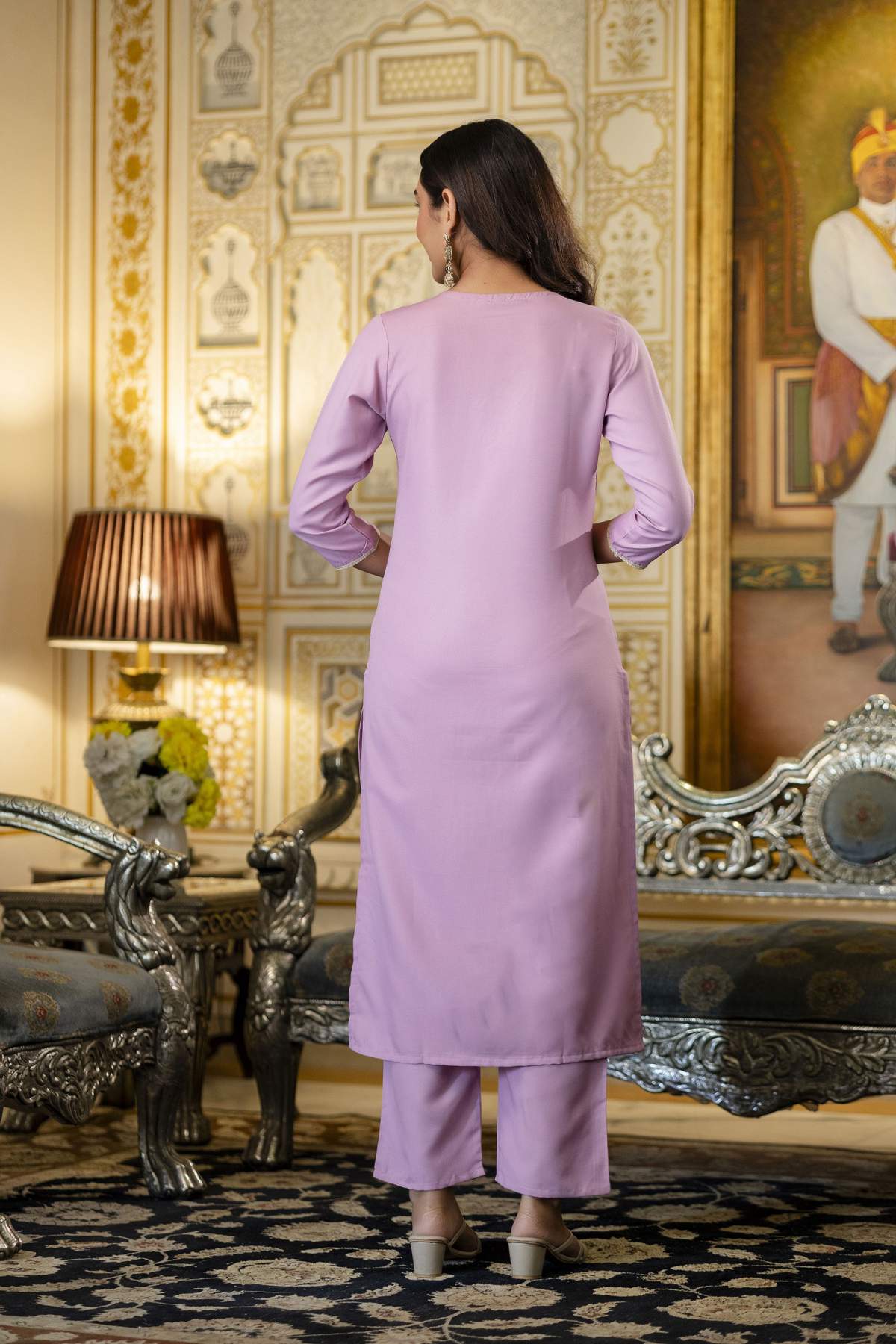 Embroidared Viscose Rayon Kurta Set