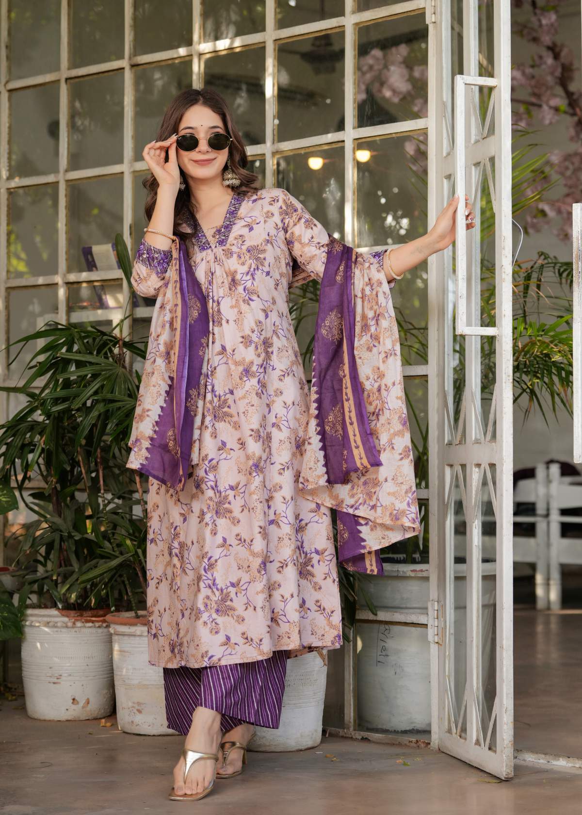 Printed Pure Cotton Kurta Set