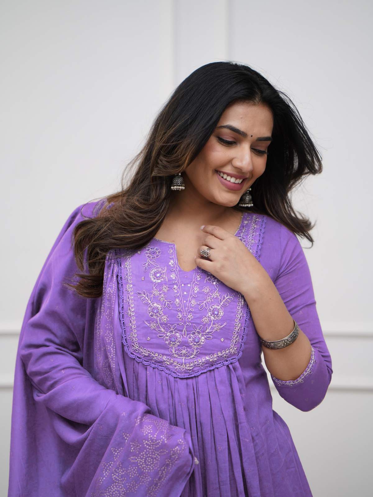 Embroidared Cottan Printed Kurta Set