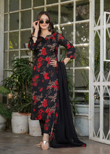 Printed Silk Blend Kurta Set