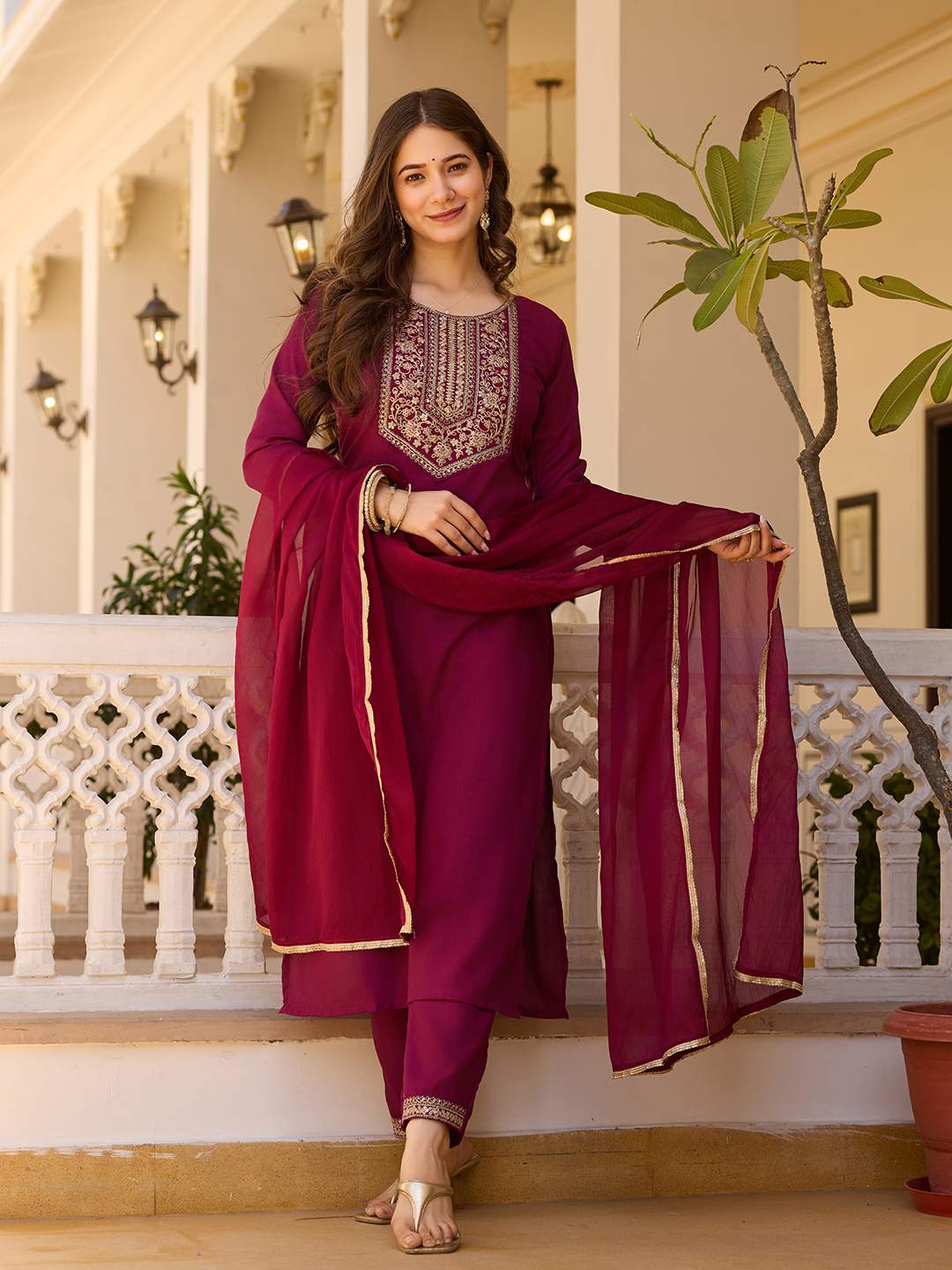 Embroidery Rayon Kurta Set