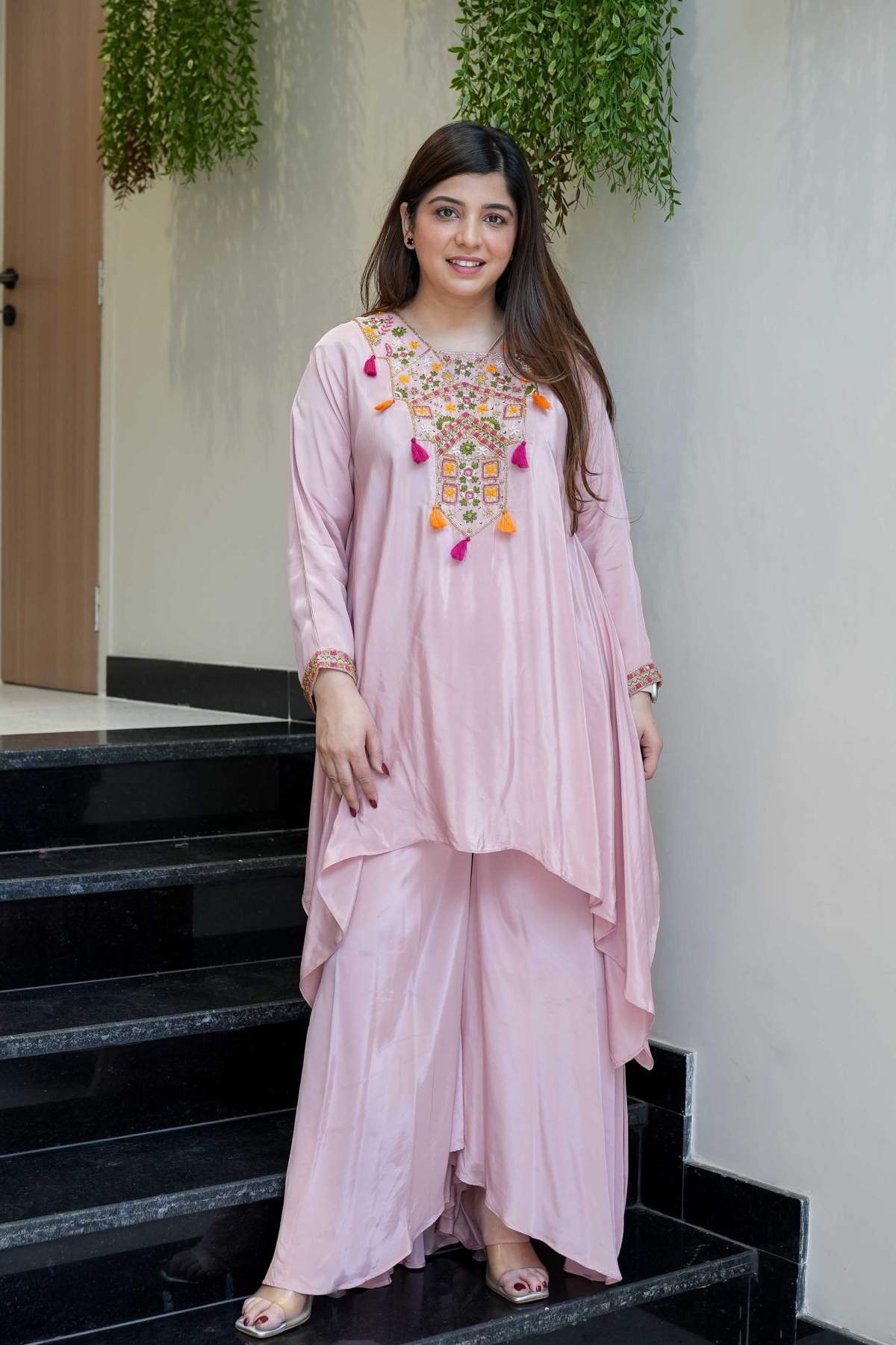 Embroidery French Crepe Kurta Set