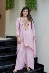 Embroidery French Crepe Kurta Set
