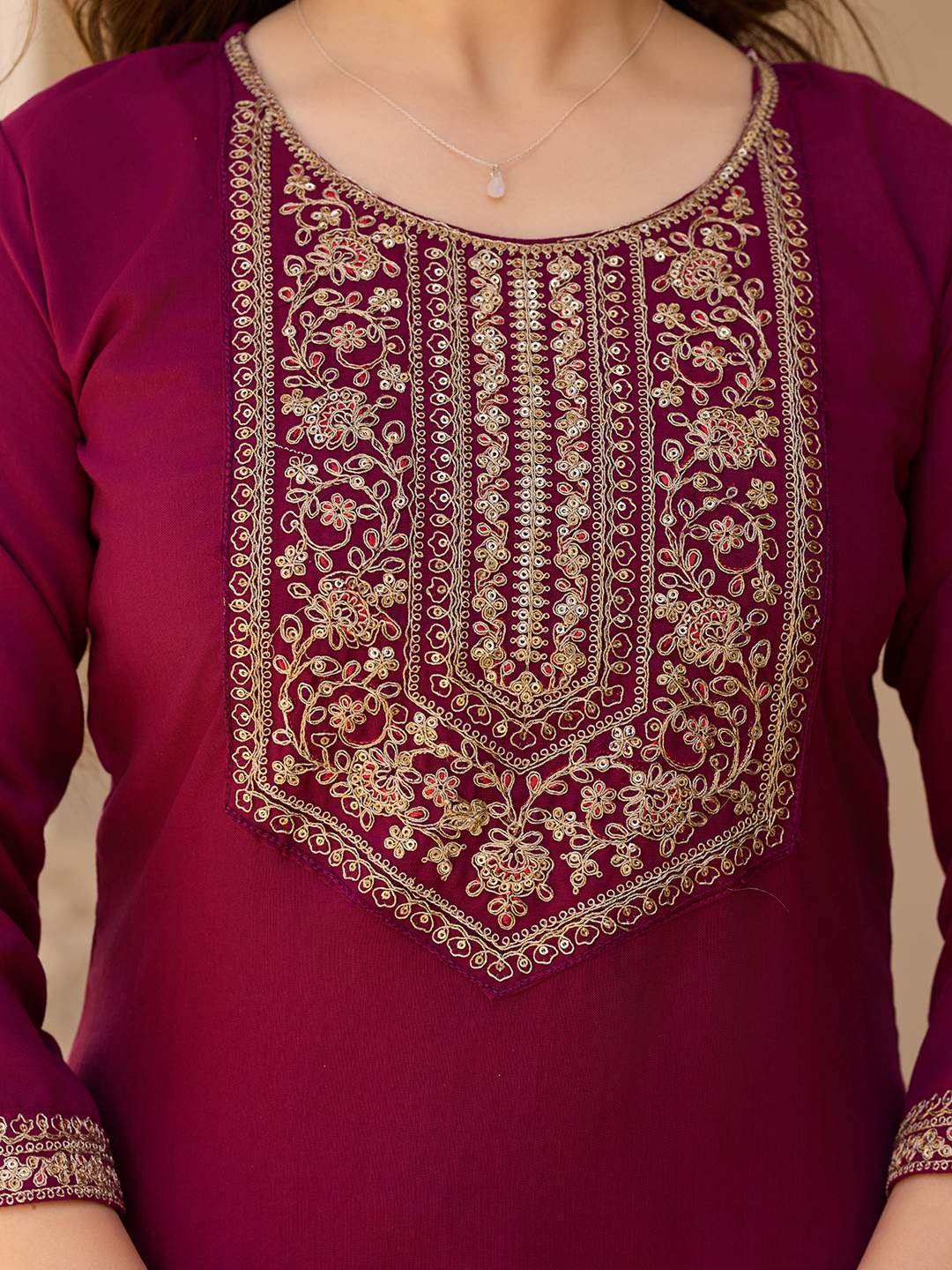 Embroidery Rayon Kurta Set
