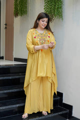 Embroidery French Crepe Kurta Set