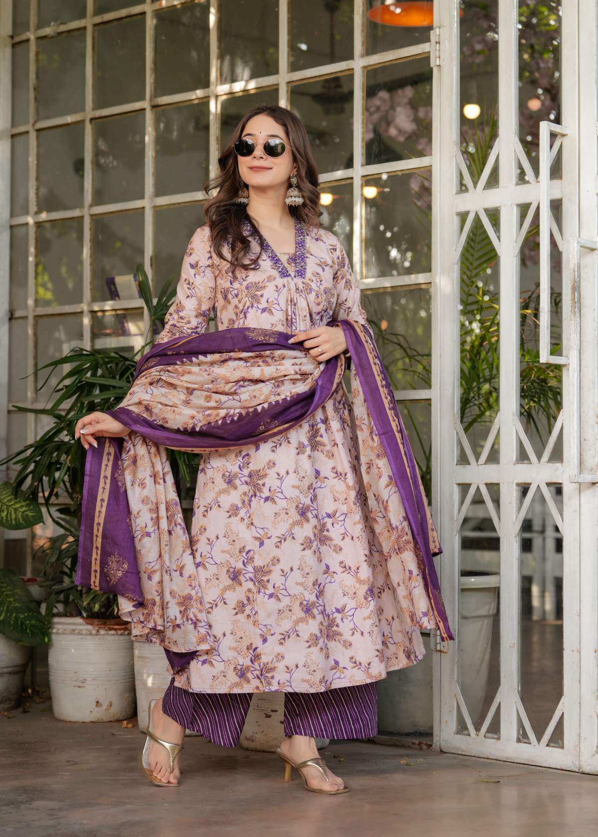Printed Pure Cotton Kurta Set