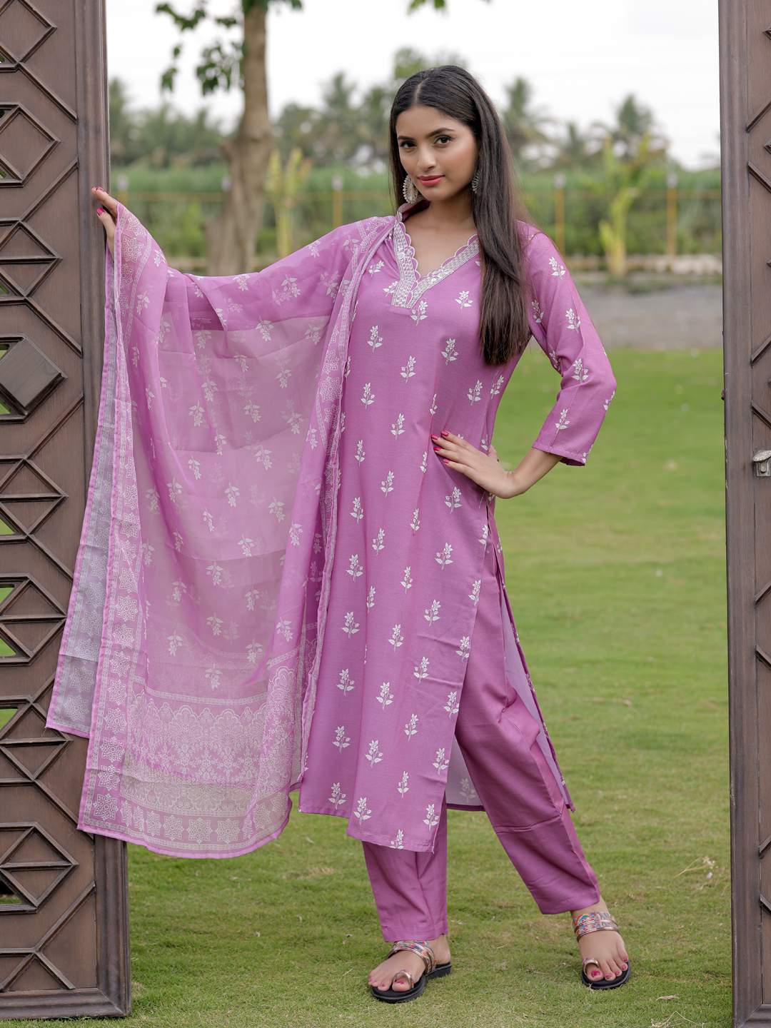 Embroidared Rayon Kurta Set