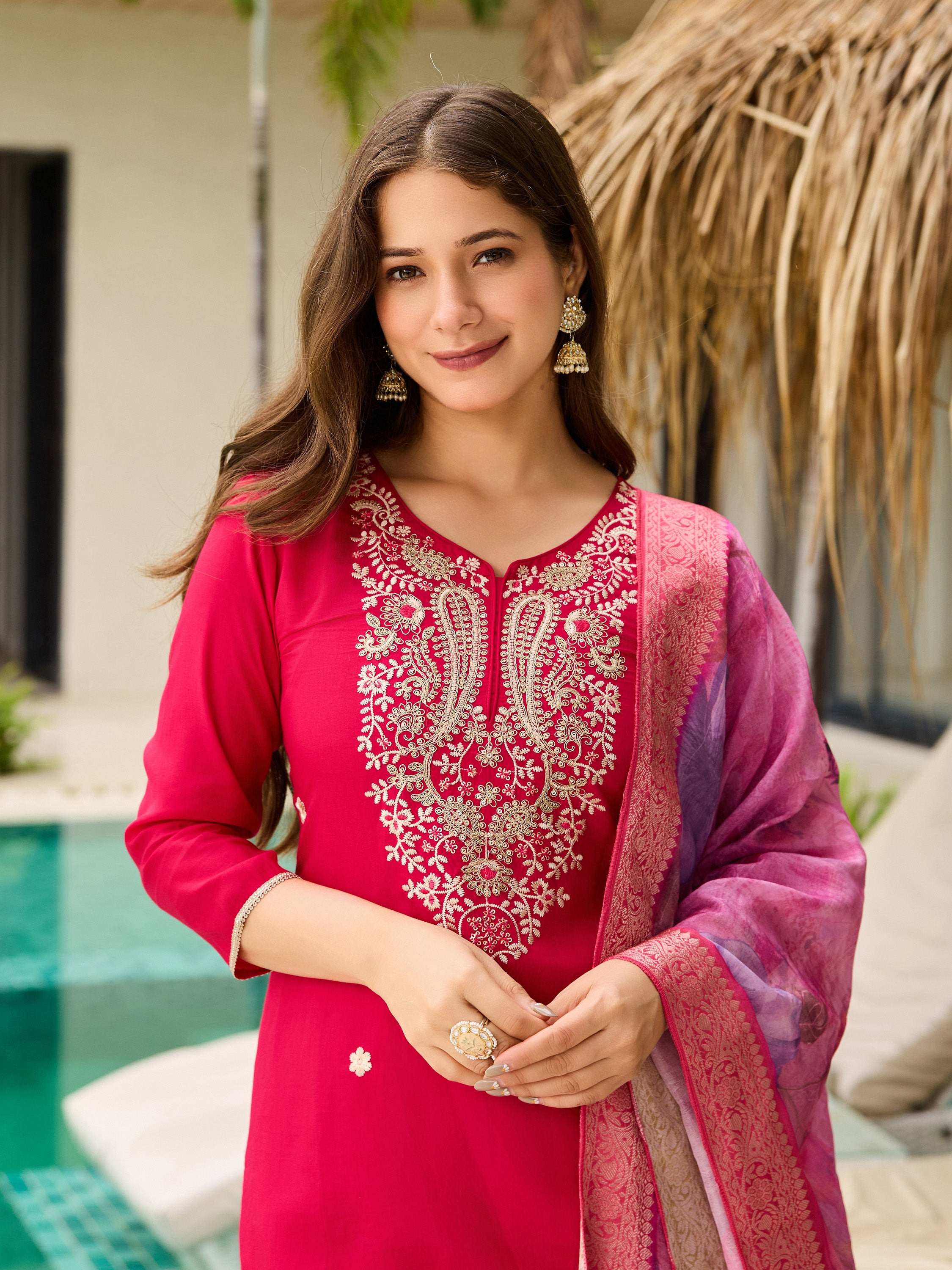 Embroidared Viscose Kurta Set