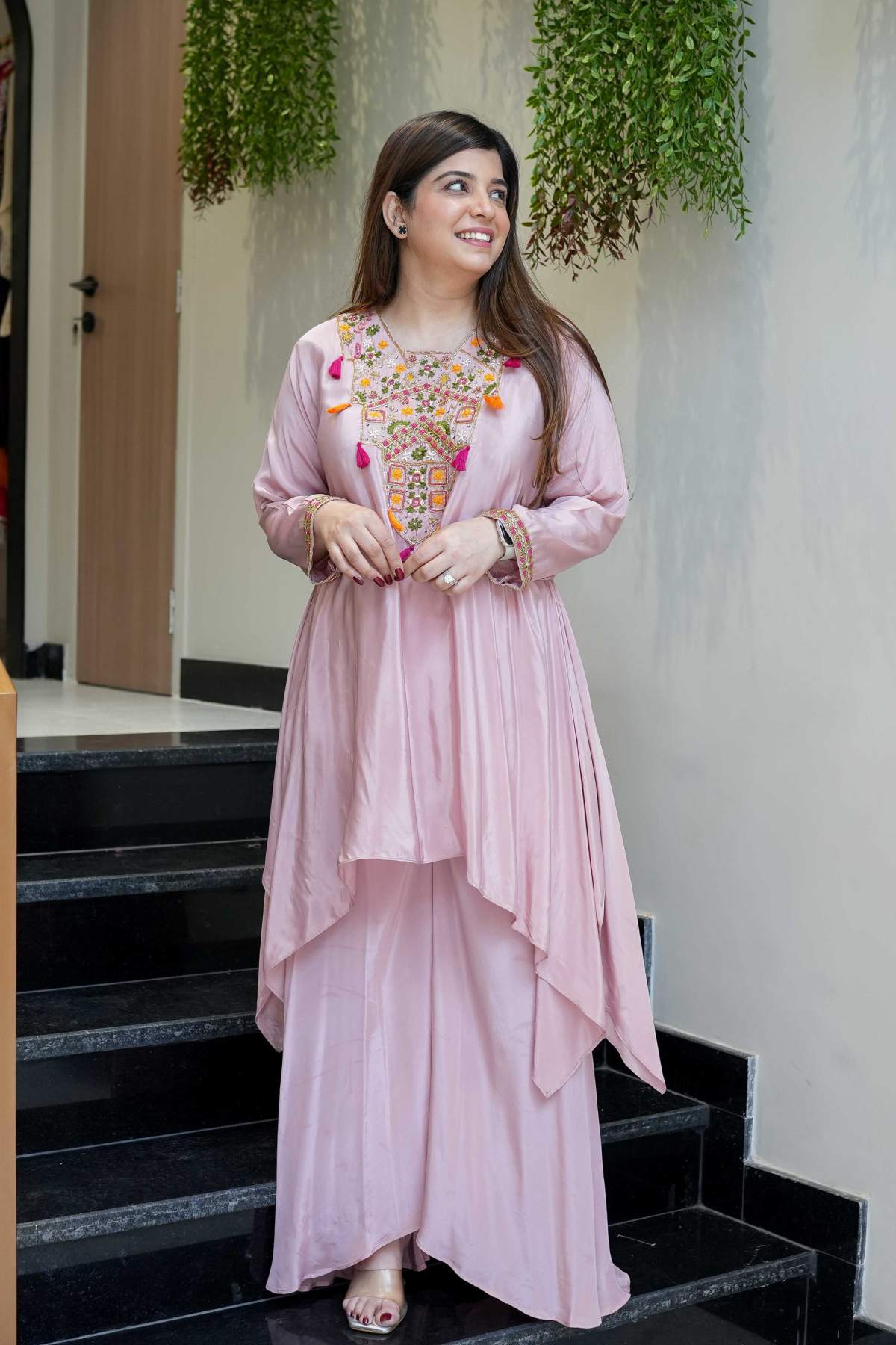 Embroidery French Crepe Kurta Set