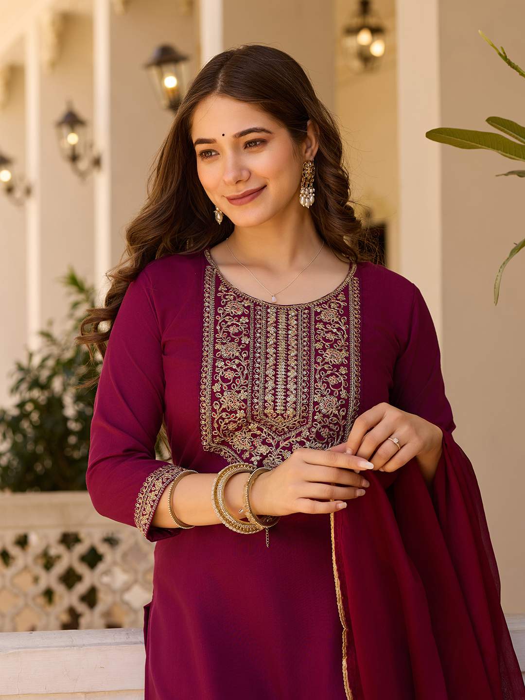 Embroidery Rayon Kurta Set