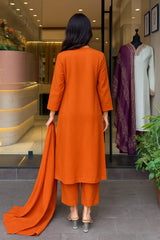 Embroidery Rayon Slub Kurta Set