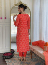 Embroidery French Crepe Kurta Set